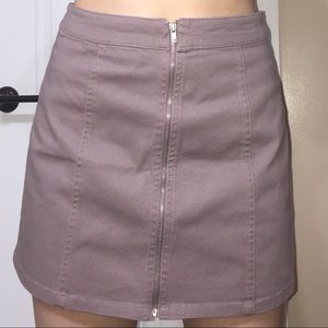 Forever21 purple zip-up skirt S